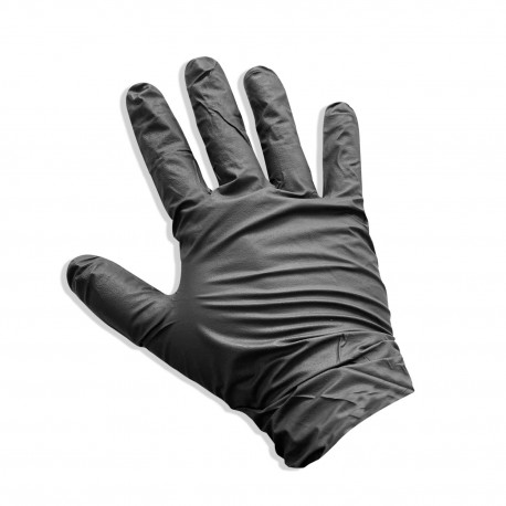 GANTS LANON Nitrile résistants aux produits chimiques, gants en caoutchouc  robustes réutilisables avec palmier texturé MicroFoam, protection contre  les acides, les alcalis et les huiles, noir, XL