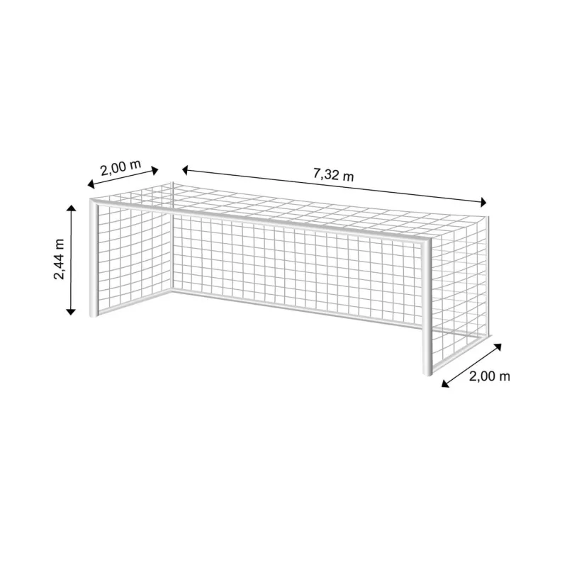 Filets Football à 11j Compétition - TPE 4mm - maille simple 120mm