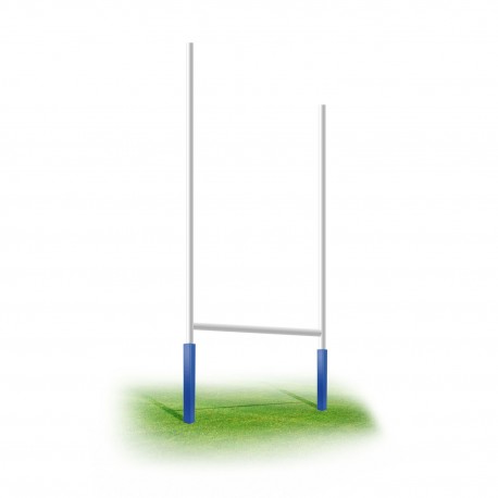 Buts de rugby en tube Ø101,6 mm, plastifié blanc - transversale démontable