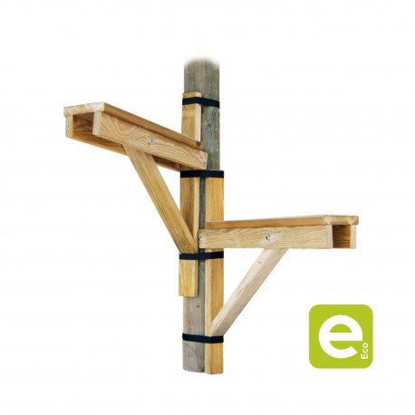 Marche d'escalier réalisée en bois traité classe 4 + sachet accessoires