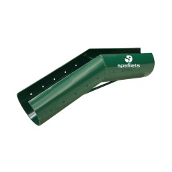 Coated dark green steel Ø120mm, to build an incline plane for safety