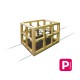 Spider Box : boite en bois autoclave classe 4, fixée sur plancher antidérapant -