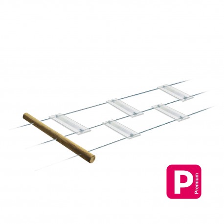Passerelle Chinoise Glass : planche 0.40m en plexiglass XT à poser sur 3 câbles