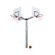 Tour de basket avec 4 buts de basket Acier carré 140x140x3mm - l'unité