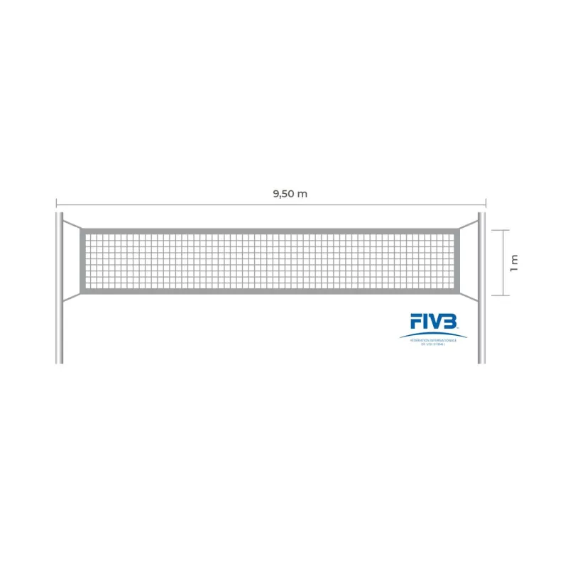 Filet Volley Compétition Ø3mm tressé