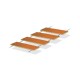 Grooved wooden planks for bridge 0,50m