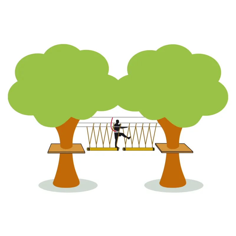 Pirate's Swing | Net Device for treetop adventure - SPS Nets