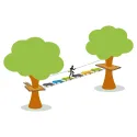 Big Foot | Module de jeu en bois pour parcours Accrobranche