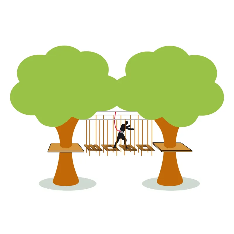 Treetop adventure game modules are available from SPS Filets. 