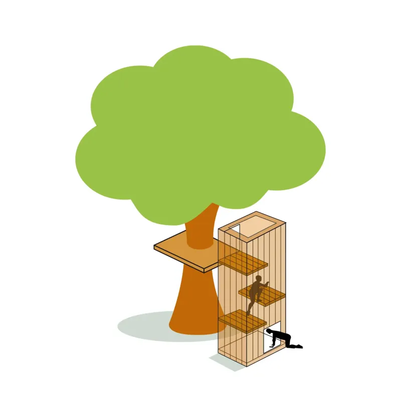 Wood fireplace | Wood module to access your courses