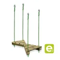 Hourglass ECO adventure course module class 4 treated wood suspended robust durable | Height play SPS Filets
