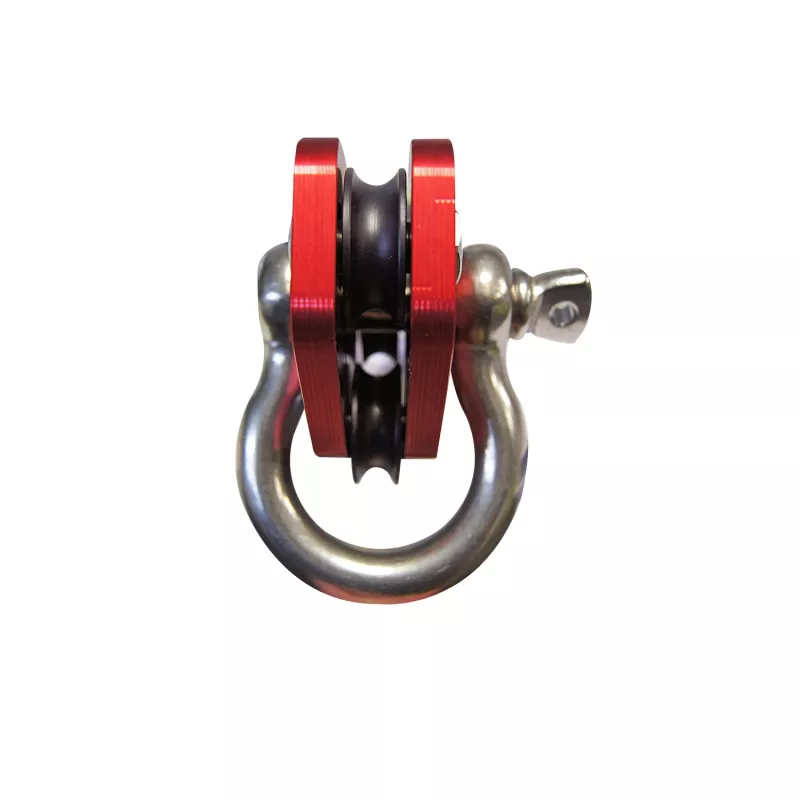 Pulley for rolling games with stainless steel shackle